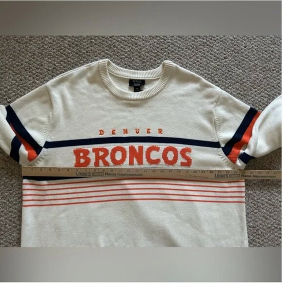 Anthropologie The Wild Collective Denver Broncos Vintage Crew Sweater size 2X - Picture 8 of 11